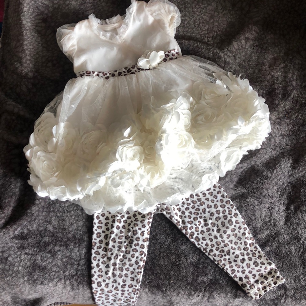 Leopard Rosette Baby Outfit